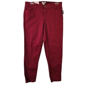 Crown and Ivy Stretch Jeans Size 8P Burgundy #320